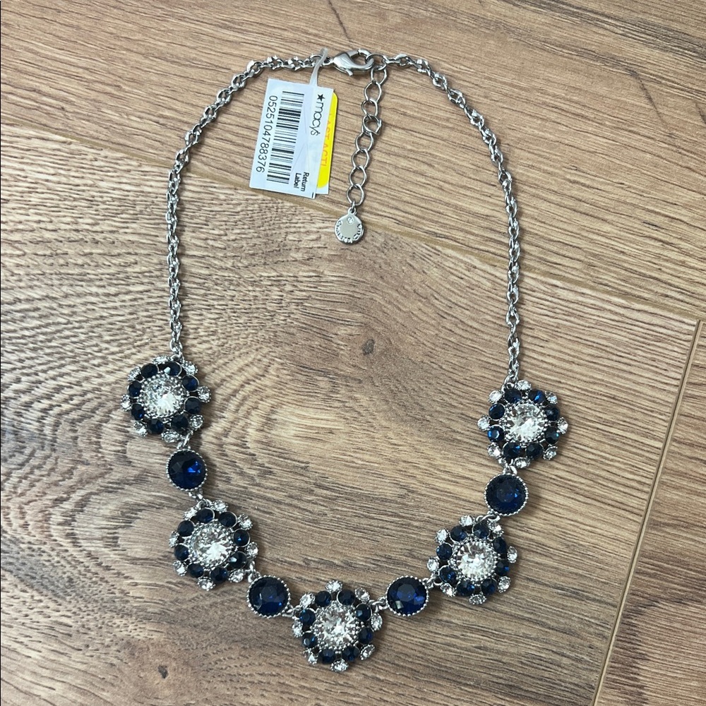 Charter Club Silver and Navy Necklace